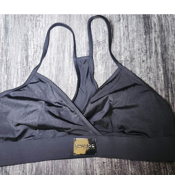 Savage X Fenty Black Sports Bra Low Impact Wrap Front Activewear Top‎ - Picture 1 of 9
